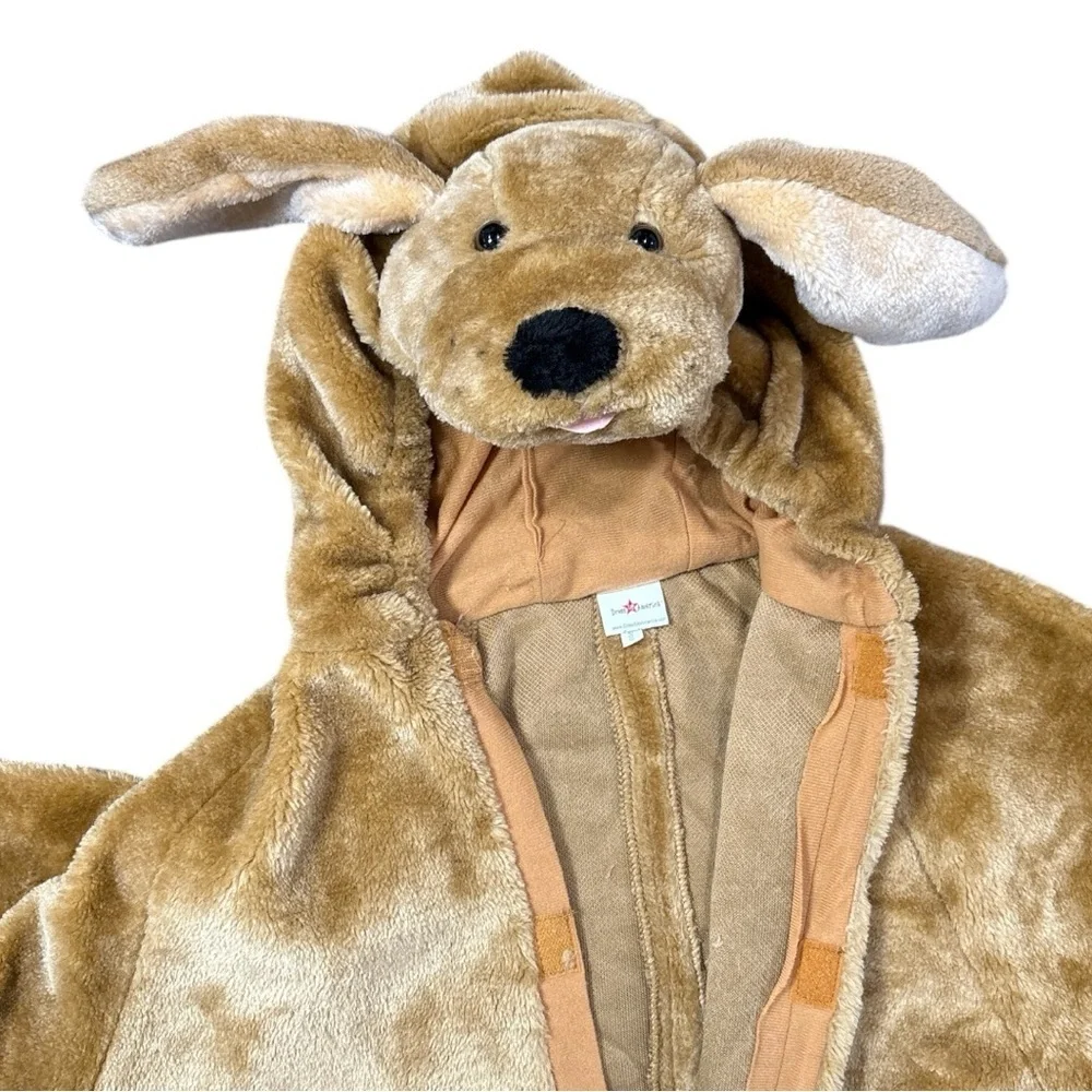 Dress Up America Brown Puppy Halloween Costume Hooded Jumpsuit Child M 8-10